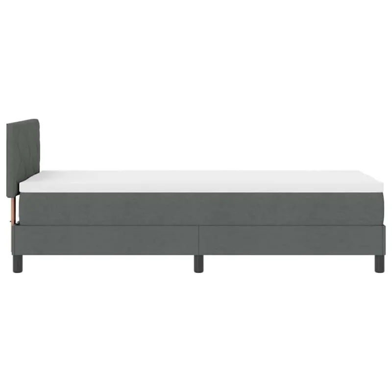 Kiemas lova su čiužiniu Tamsiai pilka 80 x 200 cm audinys