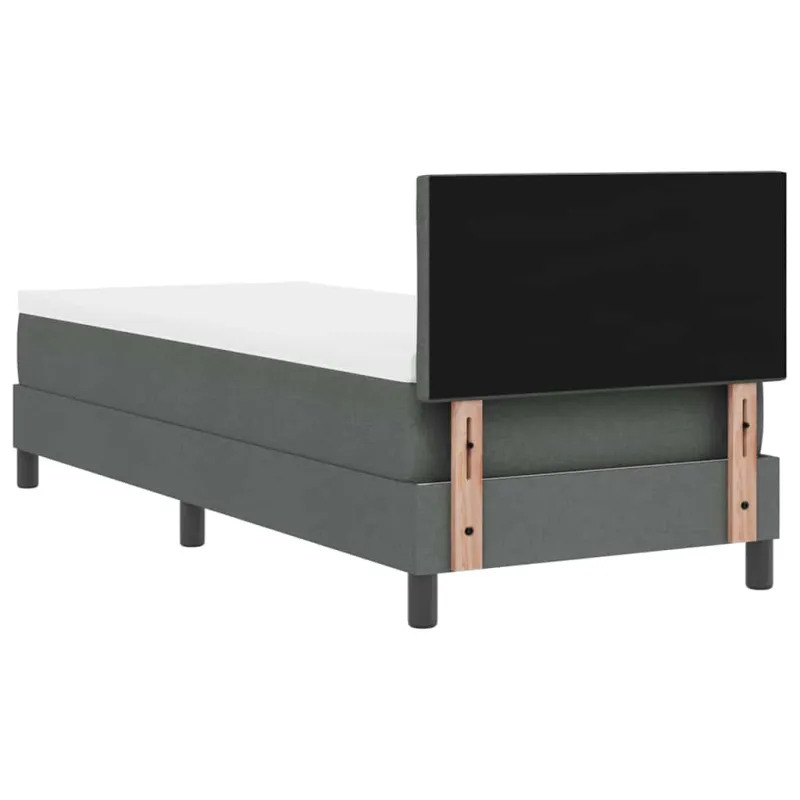 Kiemas lova su čiužiniu Tamsiai pilka 80 x 200 cm audinys