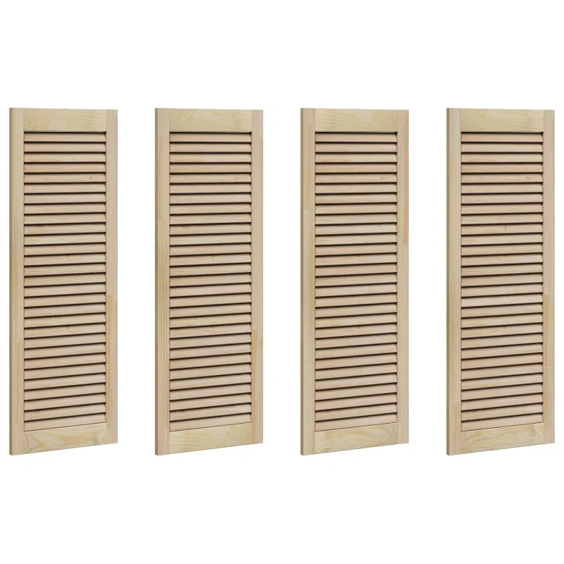 Spintelės durys su durimis 4 pcs Natūrali 110 x 2,1 x 39,5 cm