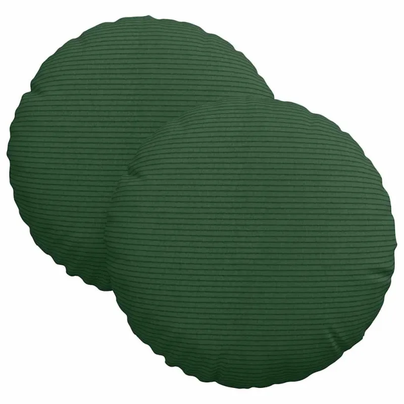 Sėdynių pagalvėlės 2 pcs Tamsiai žalia Ø30 x 13 cm