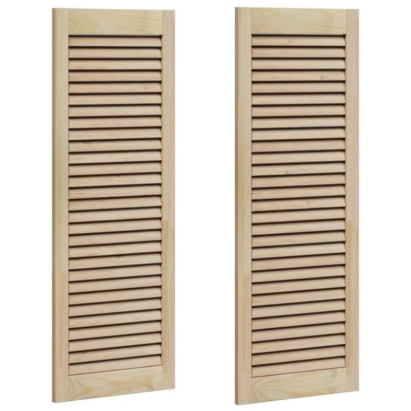 Spintelės durys su durimis 2 pcs Natūrali 110 x 2,1 x 39,5 cm