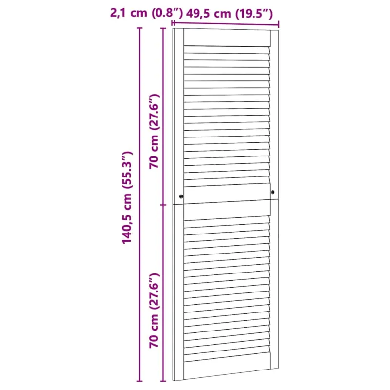 Spintelės durys su durimis Natūrali 49,5 x 2,1 x 140,5 cm