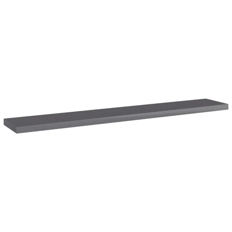 Knygų lentynos plokštės, 4vnt., pilkos, 60x10x1,5cm, MDP