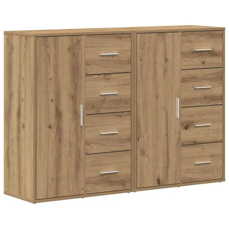 Kabalas su stalčių 2 pcs Amatininkų ąžuolas 60 x 31 x 84 cm