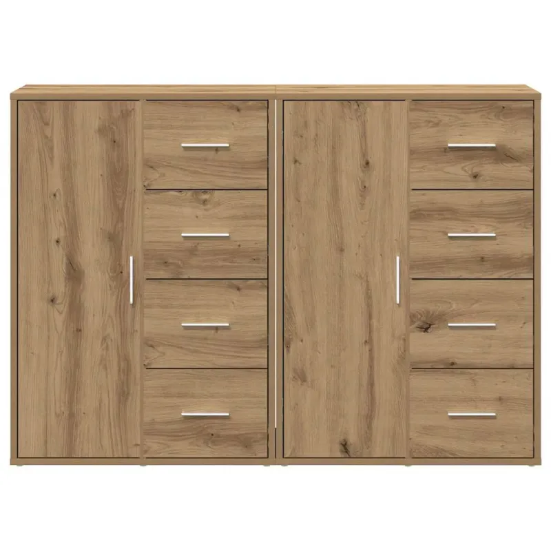 Kabalas su stalčių 2 pcs Amatininkų ąžuolas 60 x 31 x 84 cm