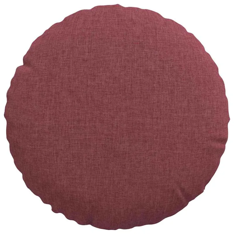 Sėdynių pagalvėlės 2 pcs Vyno raudona Ø30 x 13 cm audinys