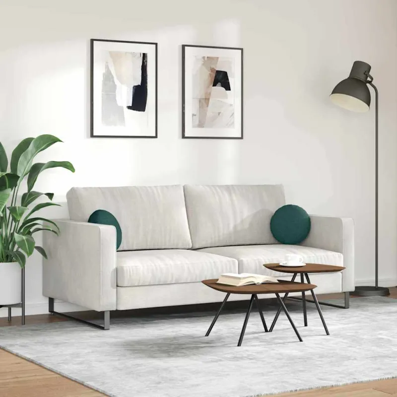 Sėdynių pagalvėlės 2 pcs Tamsiai žalia Ø30 x 13 cm audinys