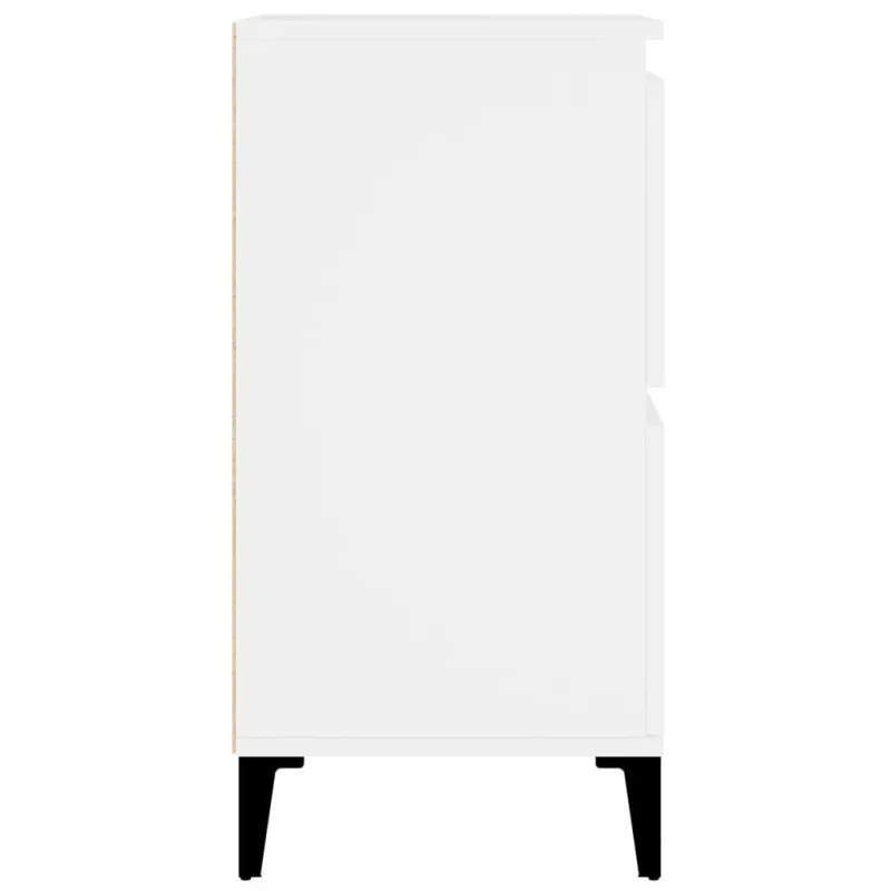 Šoninės spintelės, 2vnt., baltos, 60x35x70cm, apdirbta mediena