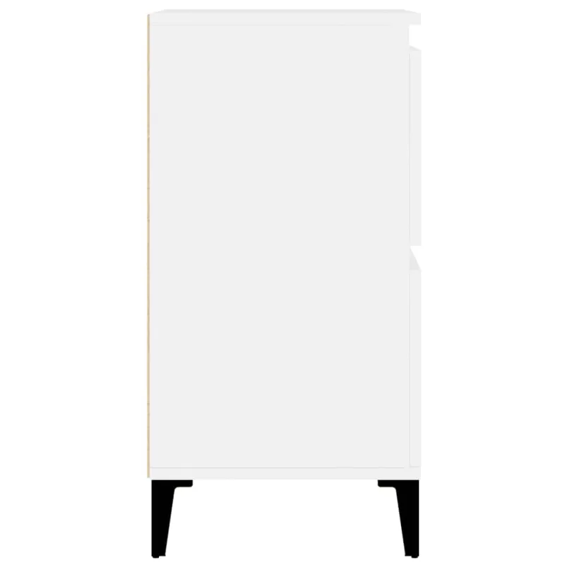 Šoninės spintelės, 3vnt., baltos, 60x35x70cm, apdirbta mediena