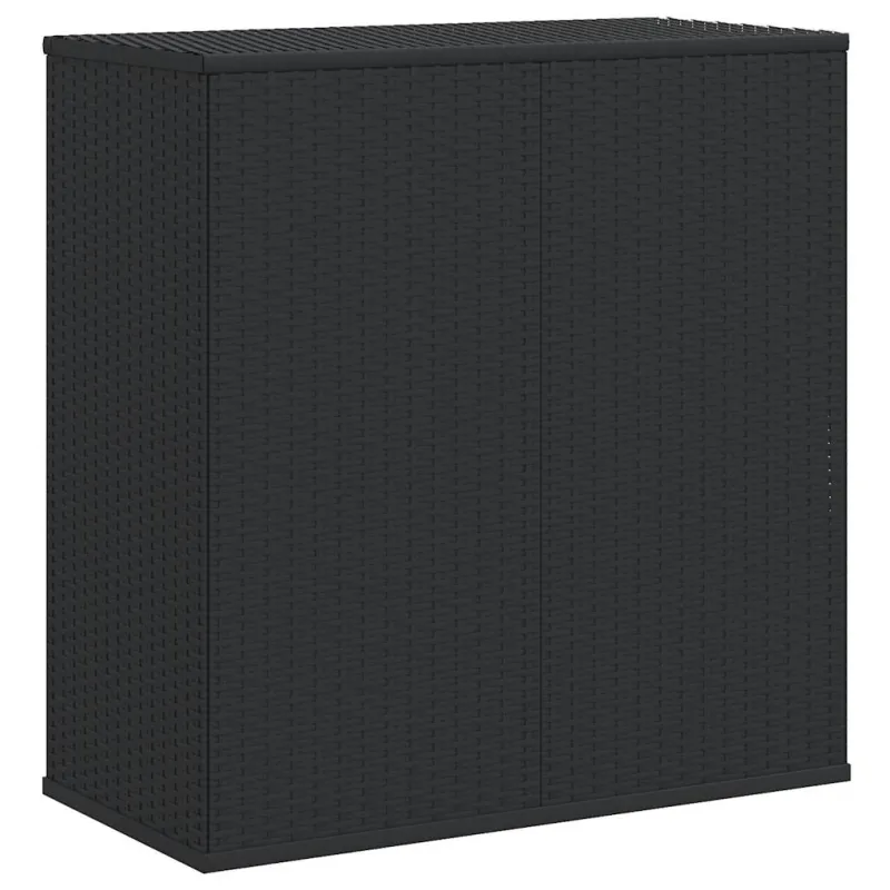 Sodo dėžė pagalvėlėms, juoda, 100x49x103,5cm, PE ratanas