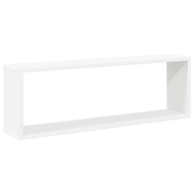 Sieninės lentynos, 4vnt., baltos, 80x15x26,5cm apdirbta mediena