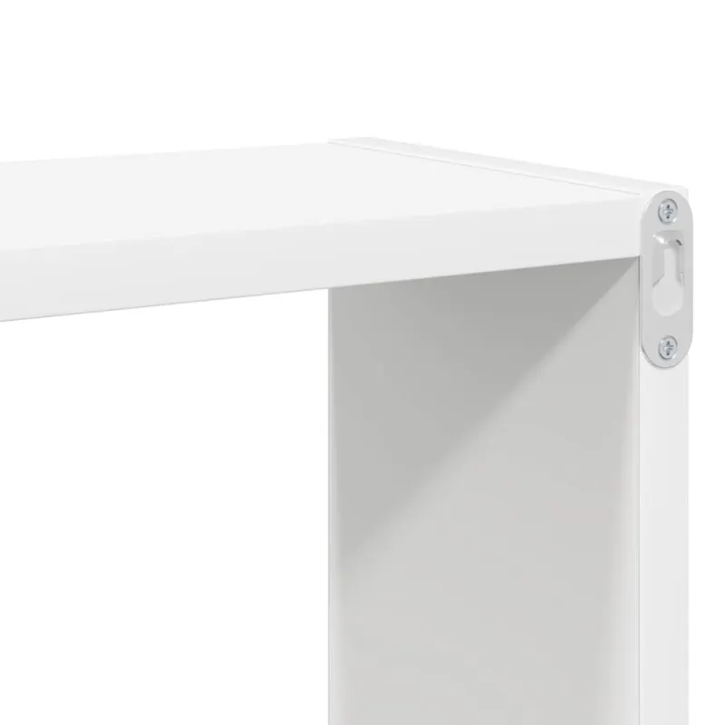 Sieninės lentynos, 4vnt., baltos, 80x15x26,5cm apdirbta mediena