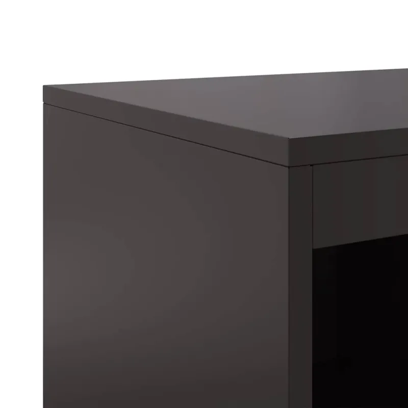 Šoninė spintelė, juodos spalvos, 100,5x39x107cm, plienas