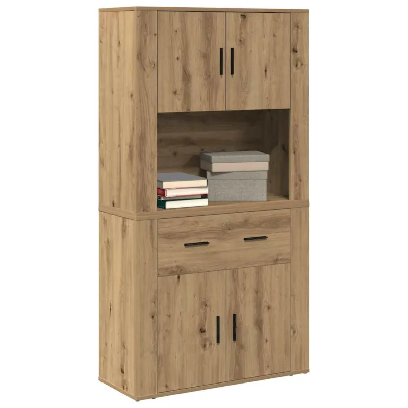Highboardas artisano ąžuolo 80 x 33 x 150 cm Apdirbta mediena