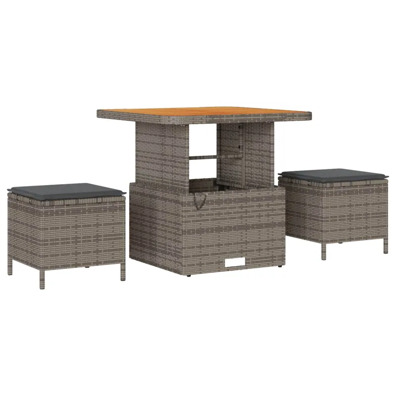 Sodo Sofų Rinkinys su pagalve 9 pcs Pilka
