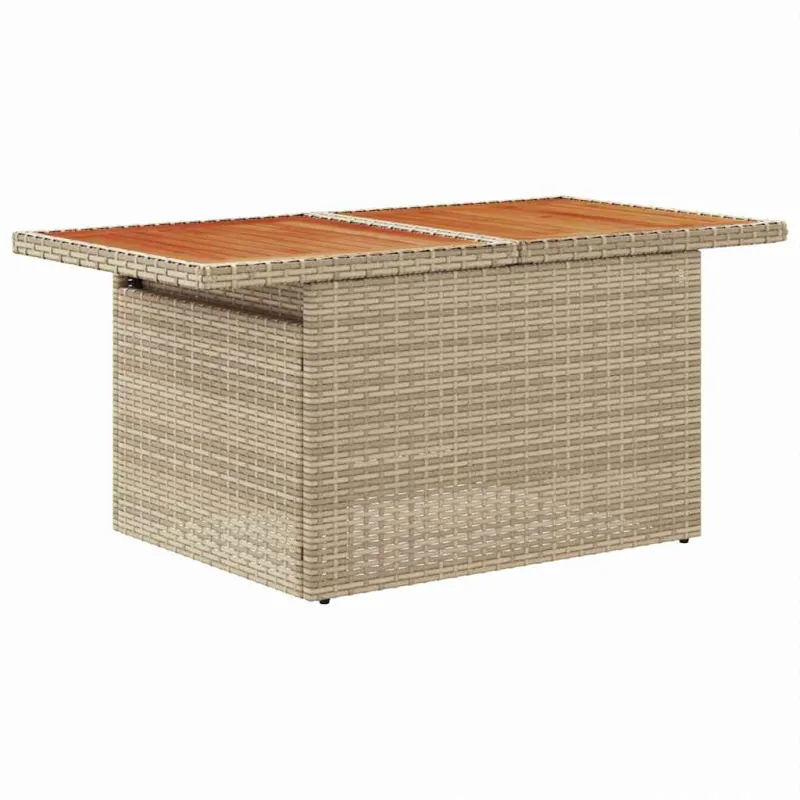 Sodo sohvaryhmä säilytystilalla, 7 osaa, hiekanvärinen polyrottinki