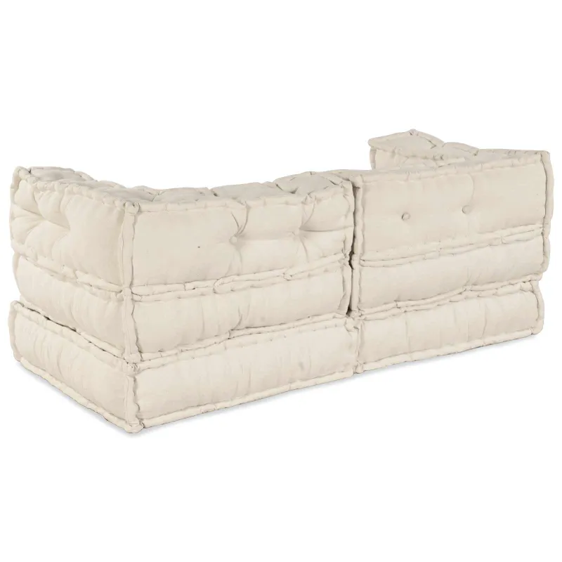Modulinė sofa 2 pcs Kreminė 140 x 70 x 56 cm Audinys