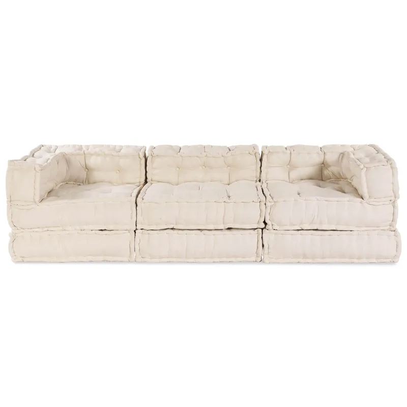 Modulinė sofa 3 pcs Kreminė Audinys