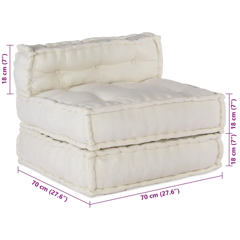 Modulinė sofa 3 pcs Kreminė Audinys