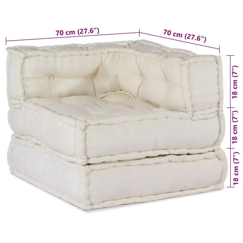 Modulinė sofa 3 pcs Kreminė Audinys