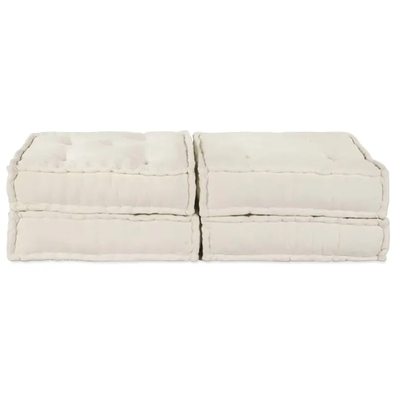 Modulinė sofa 2 pcs Kreminė 140 x 70 x 36 cm Audinys