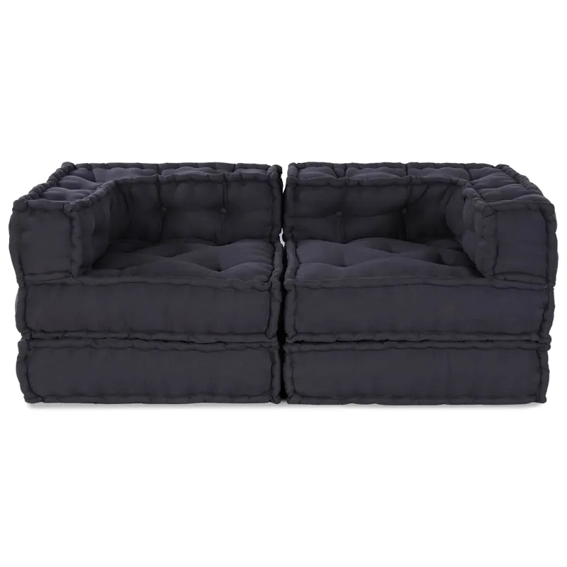 Modulinė sofa 2 pcs Antracito 140 x 70 x 56 cm Audinys