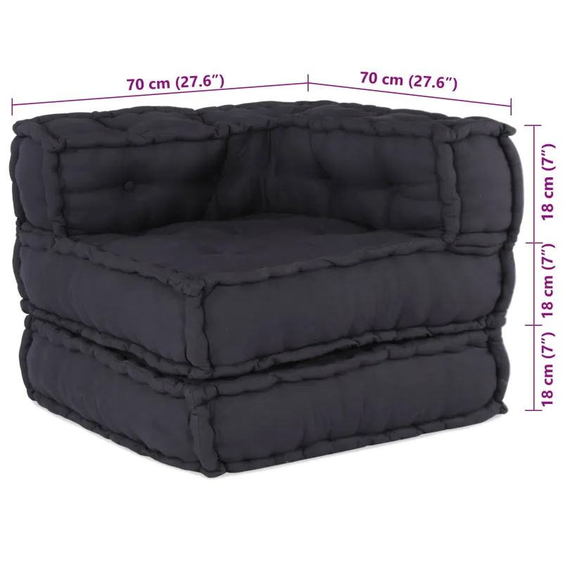 Modulinė sofa 3 pcs Antracito Audinys