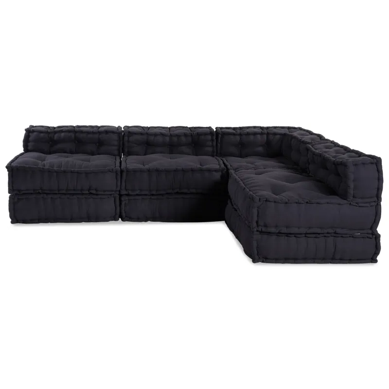 Modulinė sofa 4 pcs Antracito Audinys