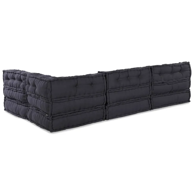 Modulinė sofa 4 pcs Antracito Audinys