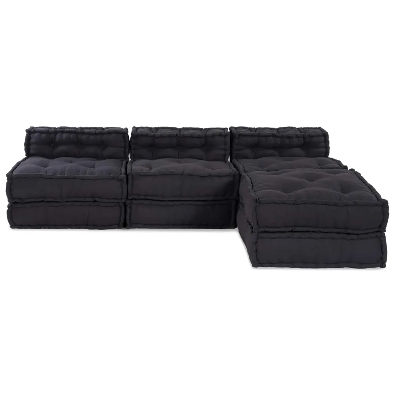 Modulinė sofa 4 pcs Antracito Audinys