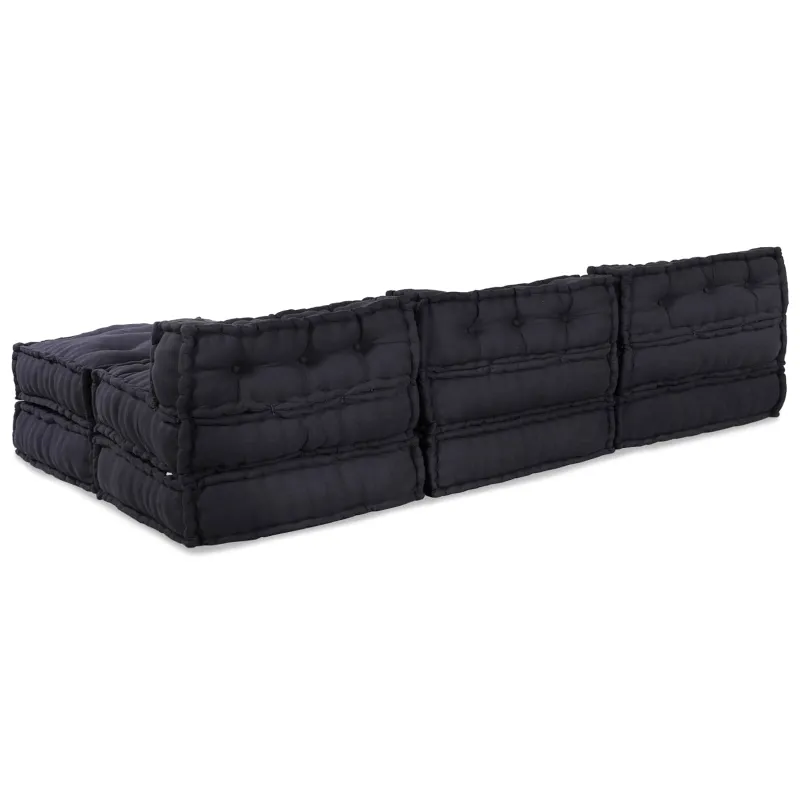 Modulinė sofa 4 pcs Antracito Audinys