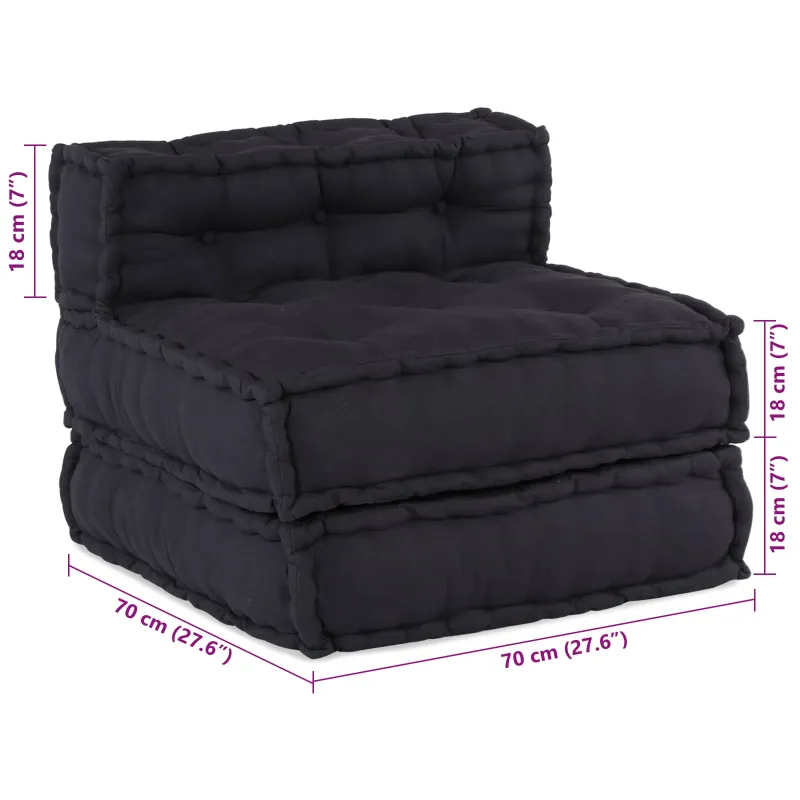 Modulinė sofa 4 pcs Antracito Audinys