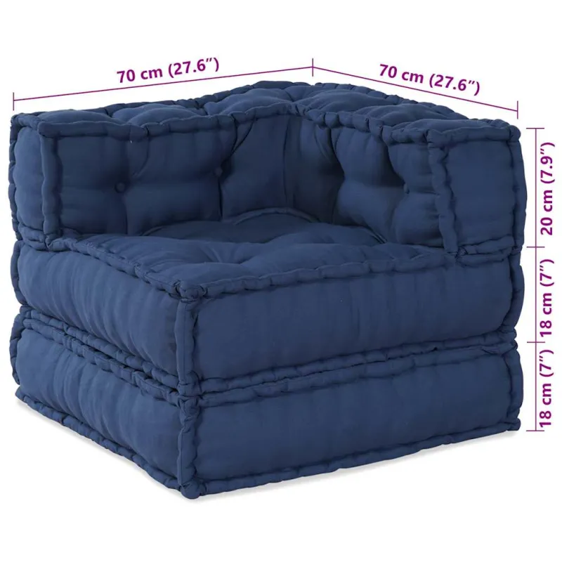 Modulinė sofa 2 pcs Indigo 140 x 70 x 56 cm Audinys
