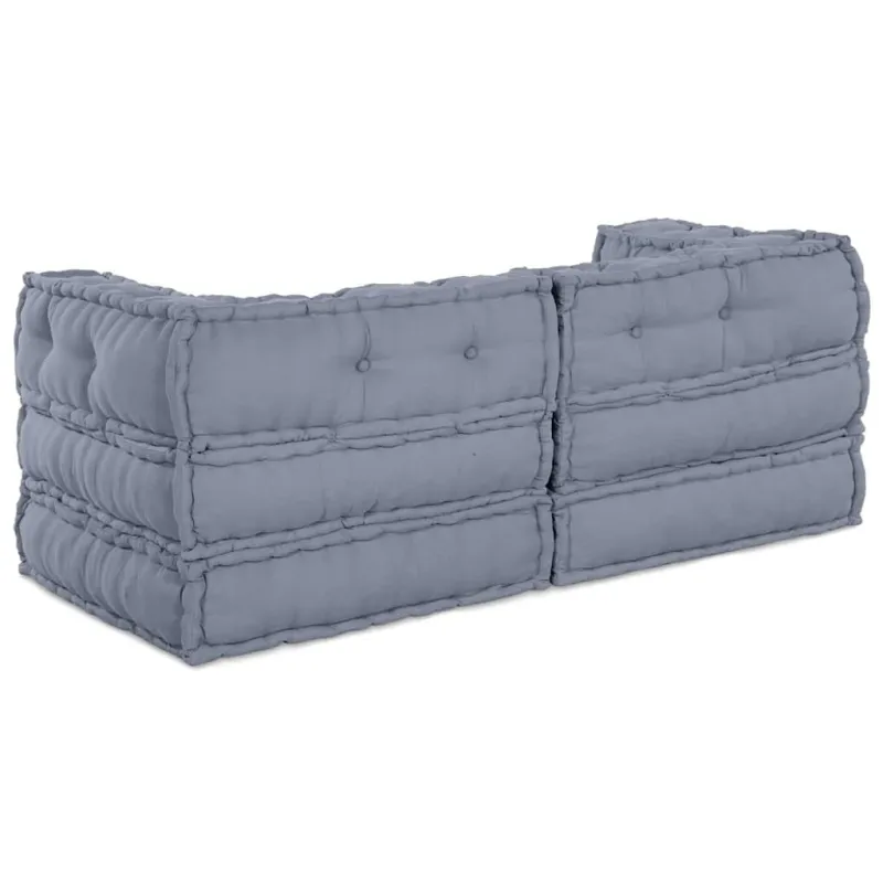 Modulinė sofa 2 pcs Pilka 140 x 70 x 56 cm Audinys