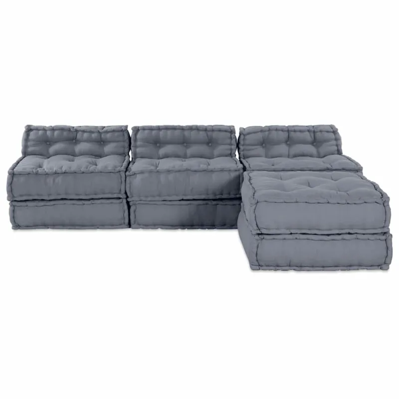 Modulinė sofa 4 pcs Pilka Audinys