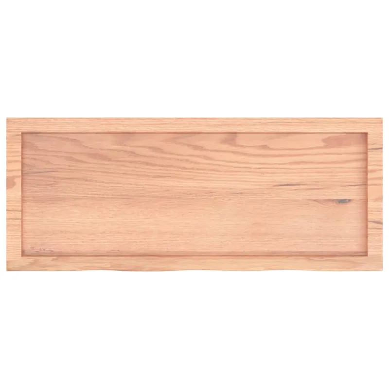 Sieninė lentyna, šviesiai ruda, 100x40x(2-6) cm, ąžuolo masyvas