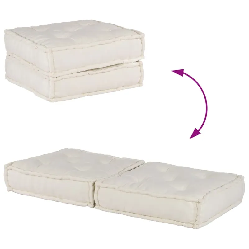 Modulinė sofa, kreminės spalvos, 70x70x36 cm, audinys