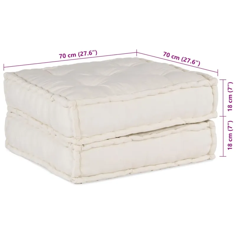 Modulinė sofa, kreminės spalvos, 70x70x36 cm, audinys