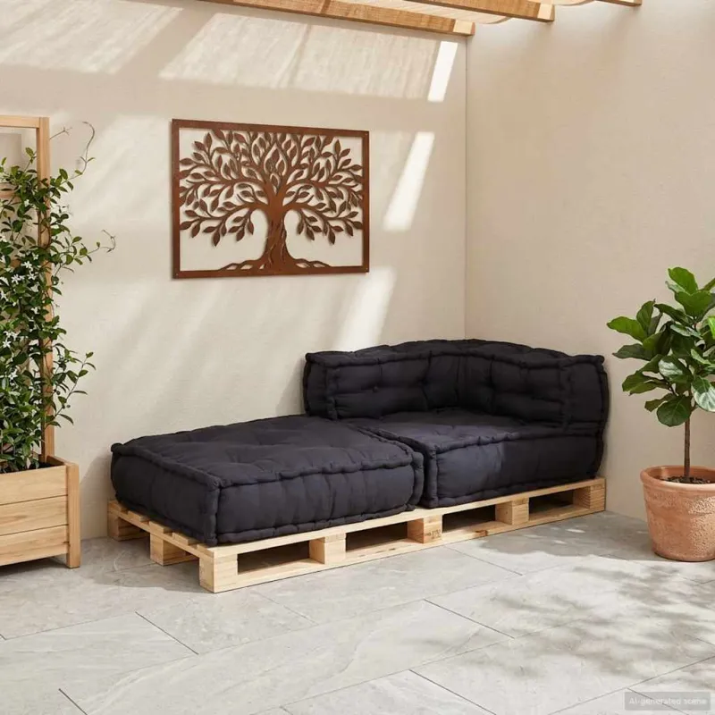 Modulinė sofa, antracito spalvos, 70x70x54 cm, audinys