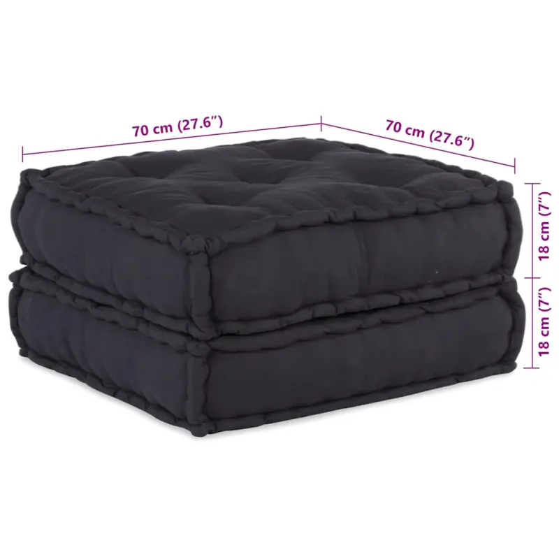 Modulinė sofa, antracito spalvos, 70x70x36 cm, audinys
