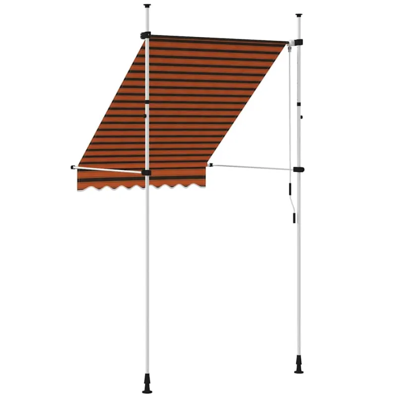 Rankiniu būdu ištraukiama markizė, oranžinė ir ruda, 150cm