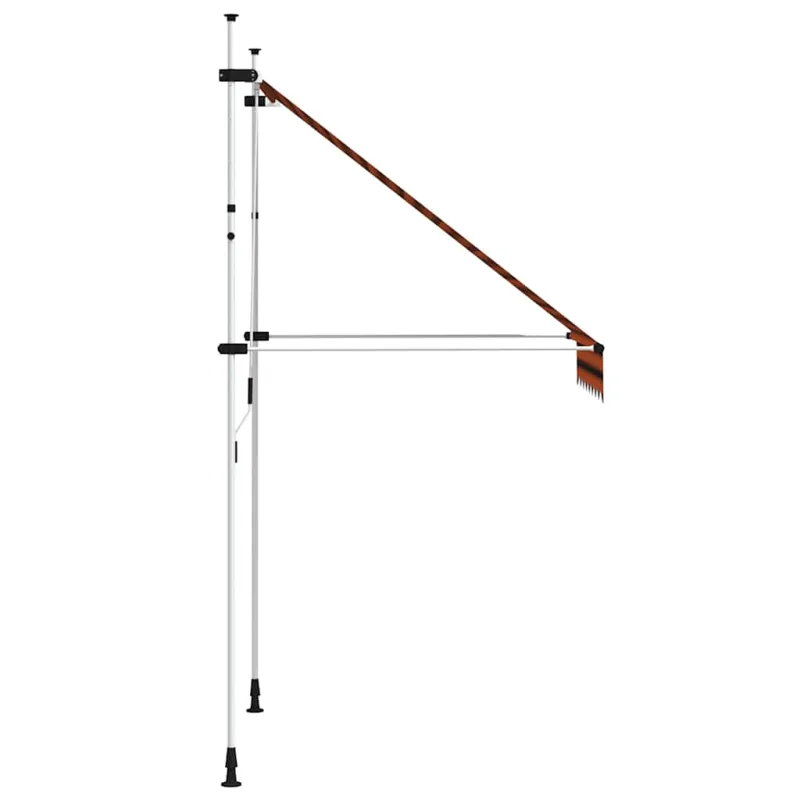 Rankiniu būdu ištraukiama markizė, oranžinė ir ruda, 150cm