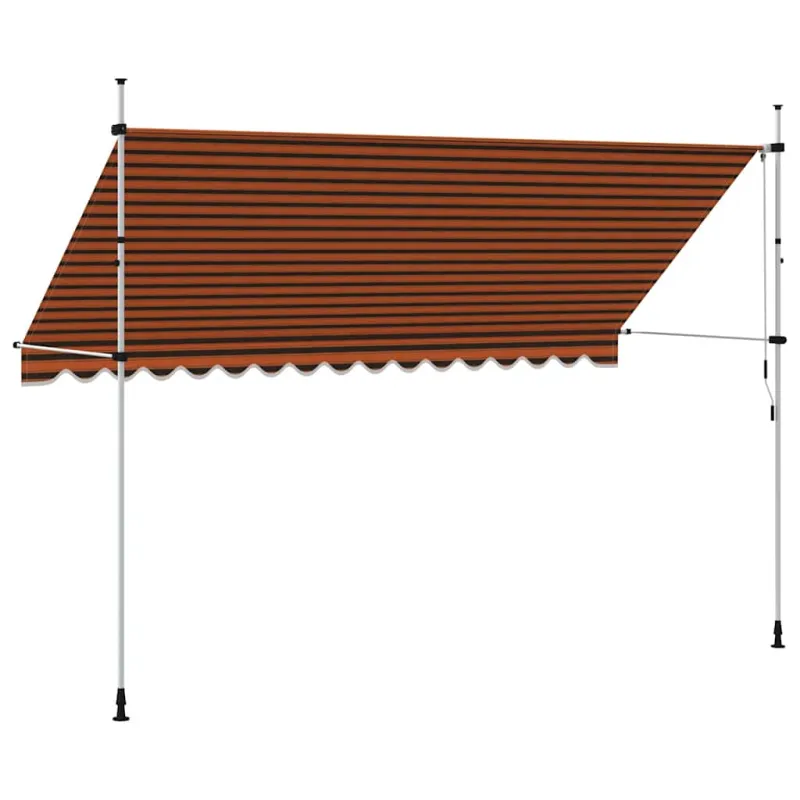 Rankiniu būdu ištraukiama markizė, oranžinė ir ruda, 400cm