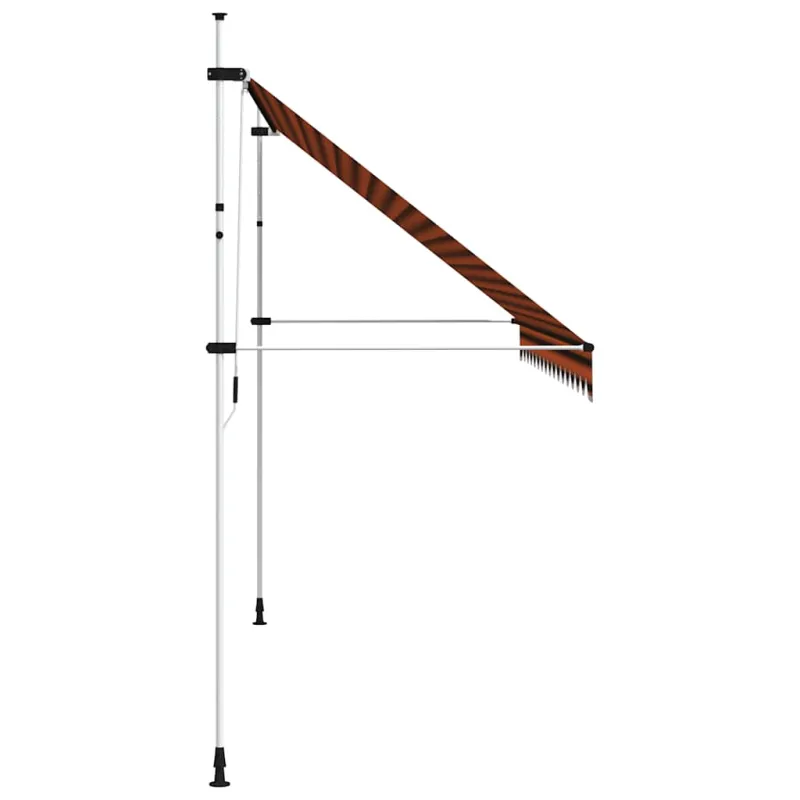 Rankiniu būdu ištraukiama markizė, oranžinė ir ruda, 400cm