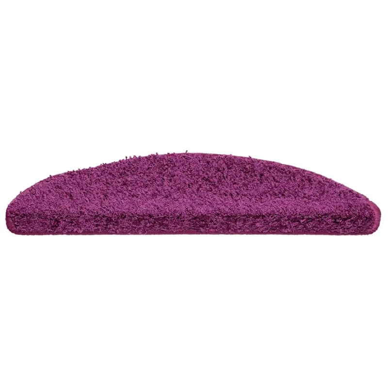 Laiptų kilimėliai, 10 vnt., 56x17x3 cm, violetiniai, pusapvaliai