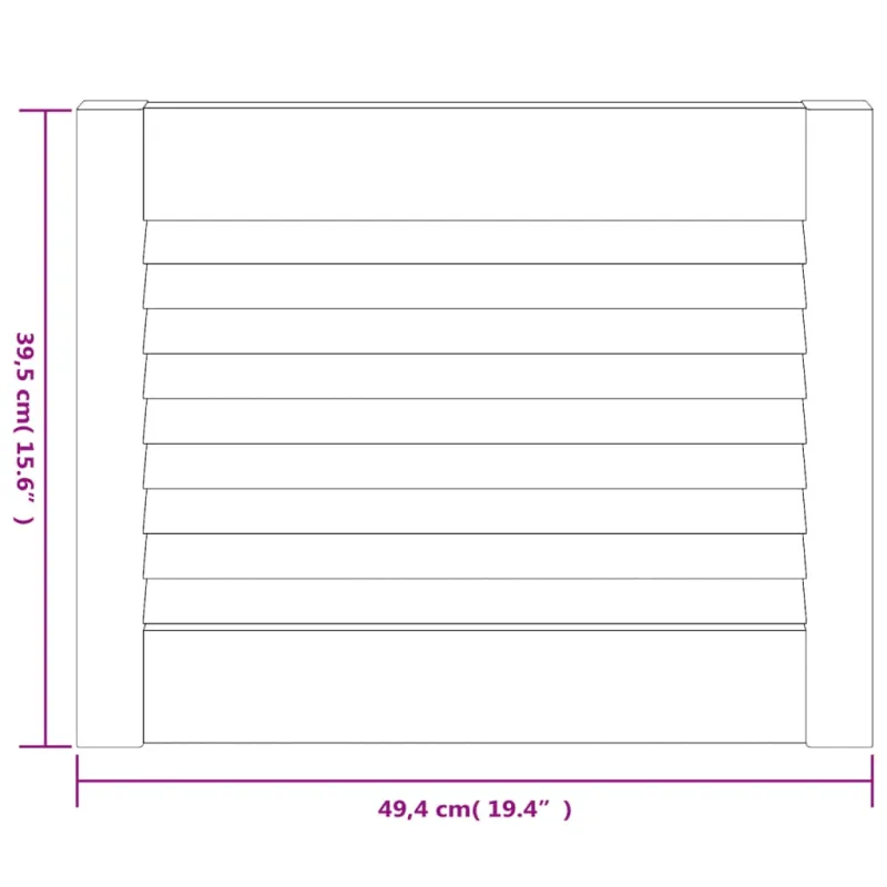 Spintelės durelės, 4vnt., 39,5x49,4cm, pušis, žaliuzių dizaino