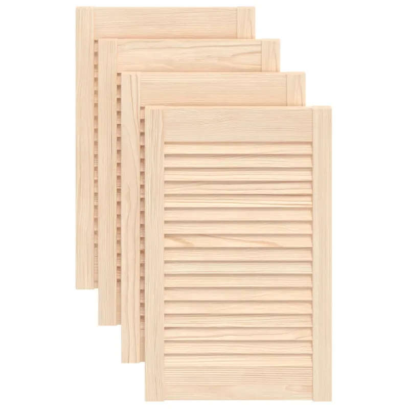 Spintelės durelės, 4vnt., 61,5x39,4cm, pušis, žaliuzių dizaino