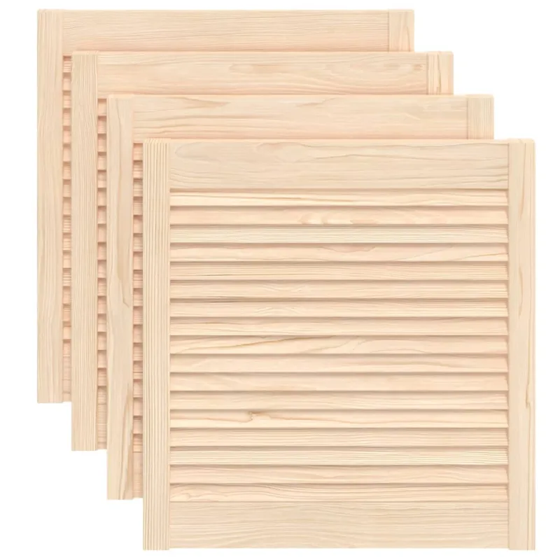 Spintelės durelės, 4vnt., 61,5x59,4cm, pušis, žaliuzių dizaino