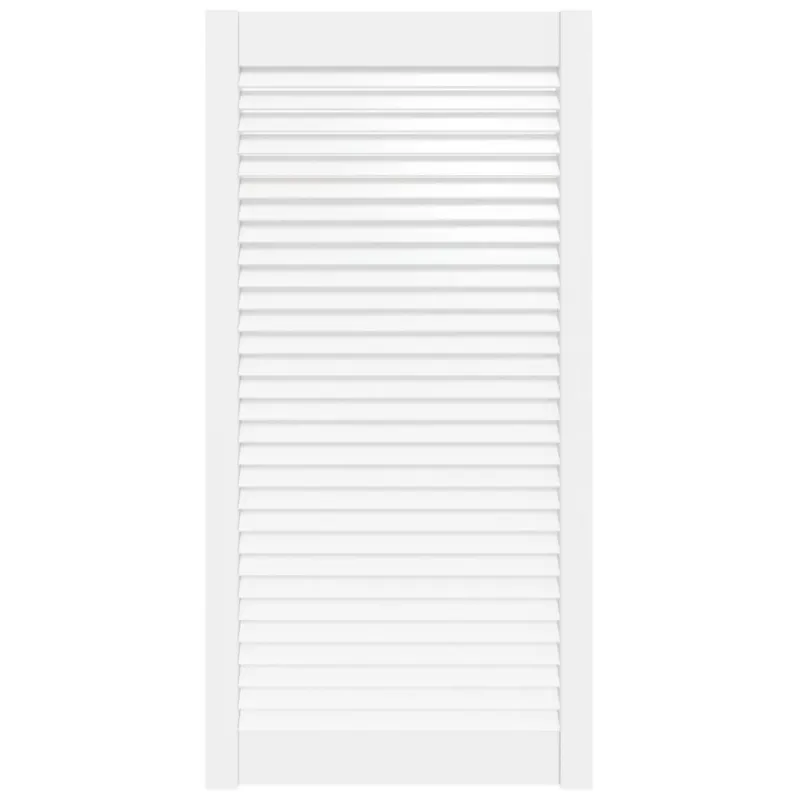 Spintelės durelės, baltos, 99,3x49,4cm, pušis, žaliuzių dizaino