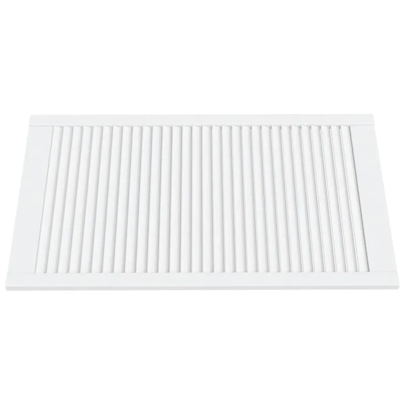 Spintelės durelės, baltos, 99,3x59,4cm, pušis, žaliuzių dizaino